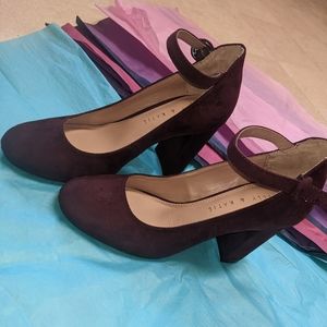 Kelly & Katie Plum Suede Heels